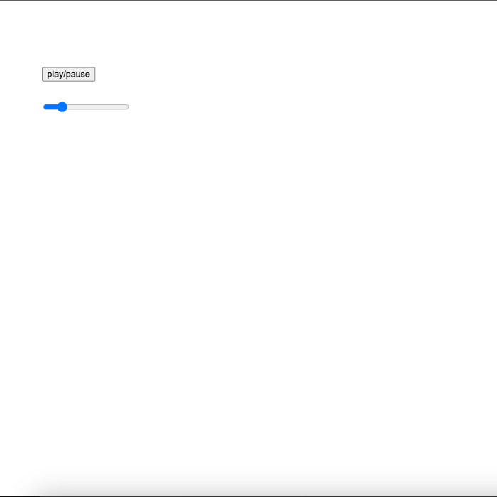 Second p5.js experiment: interactive webpage with slider-based frequency control.