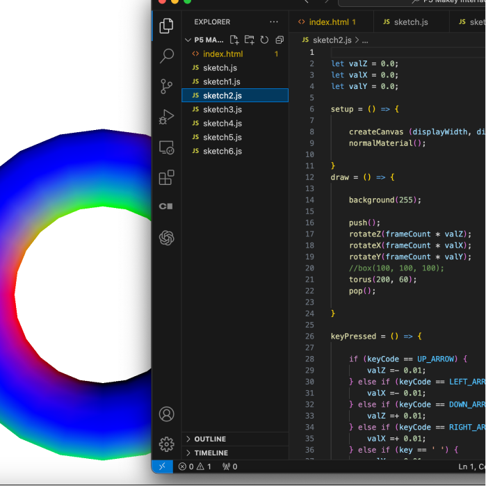 Making change to the sketch 2 code