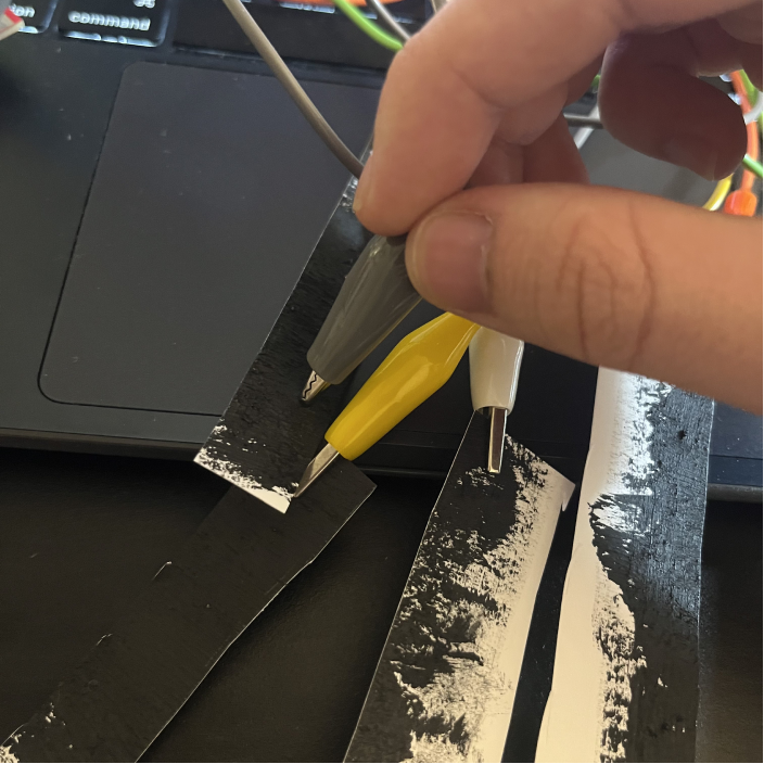 Testing multiple strips connected to makey makey at the same time