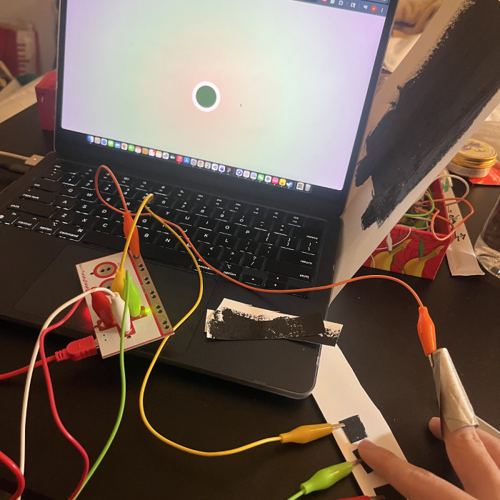 Pressing on the down arrow key touchpad