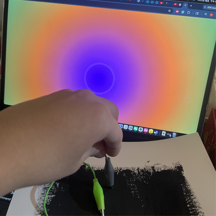 Testing the graphite paint