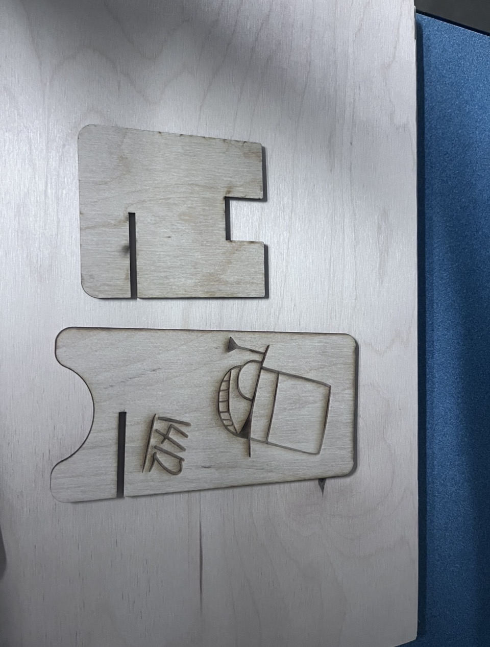 Design pieces after laser cutting