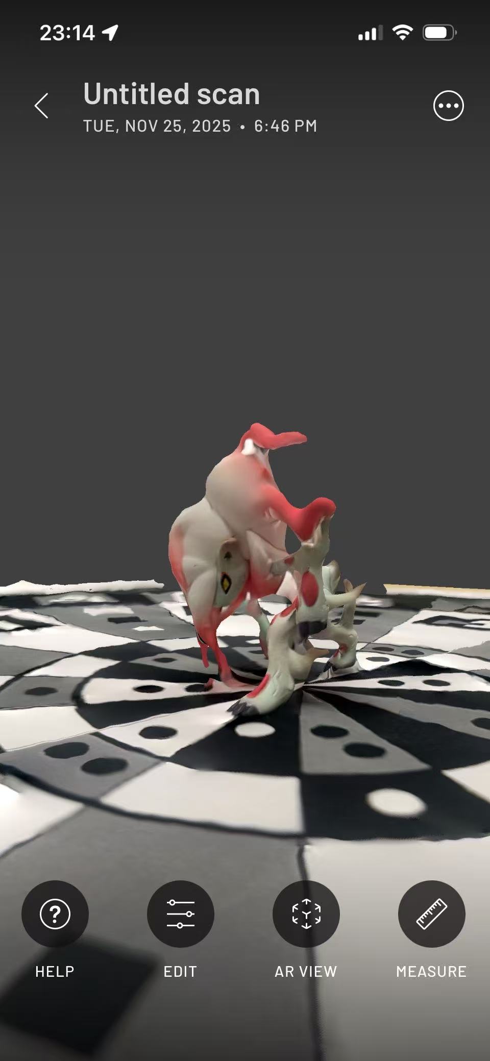 Failed Scan Object: Pokémon Figurine Attempt 2, Perspective 1